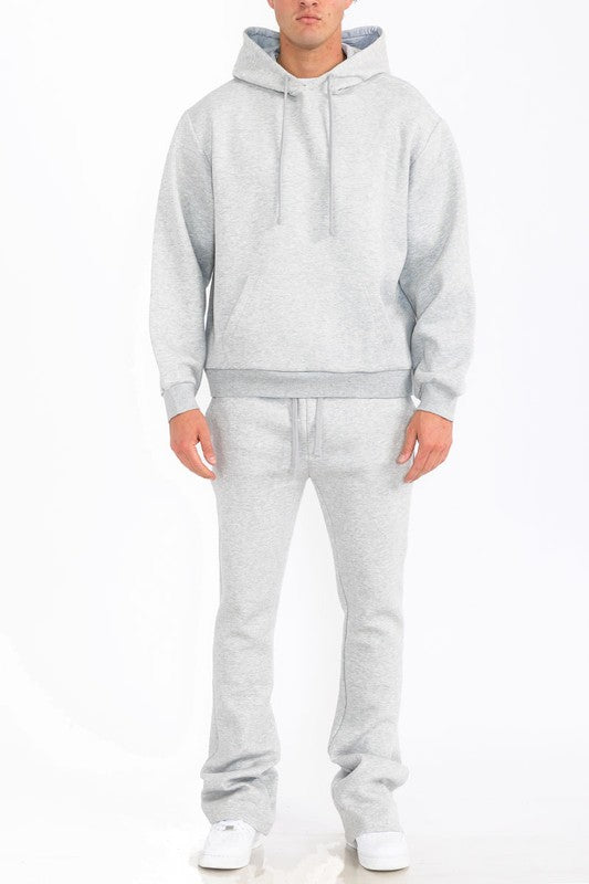 Mens Solid Fleece Athletic Set