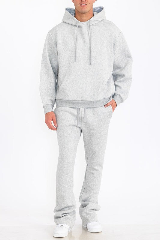 Mens Solid Fleece Athletic Set