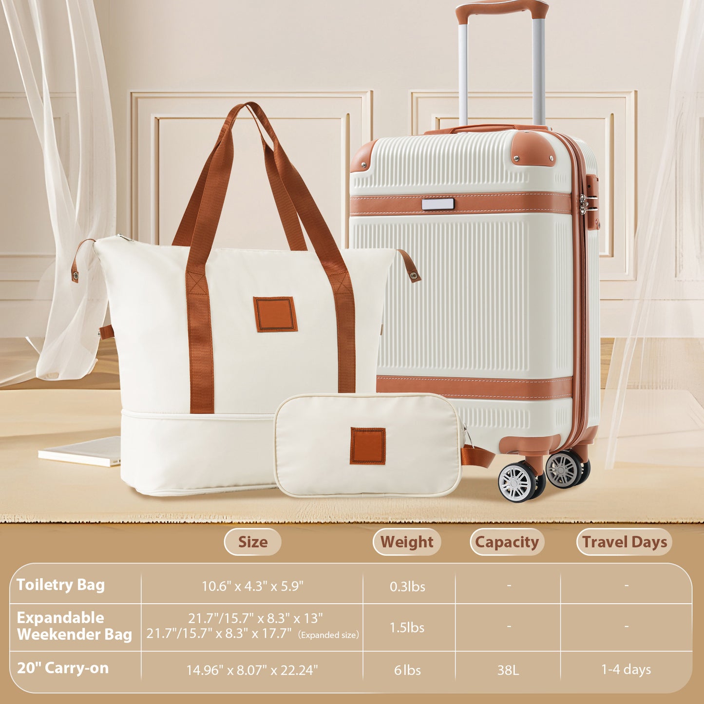 Travelers Trio 3-piece Suitcase Set