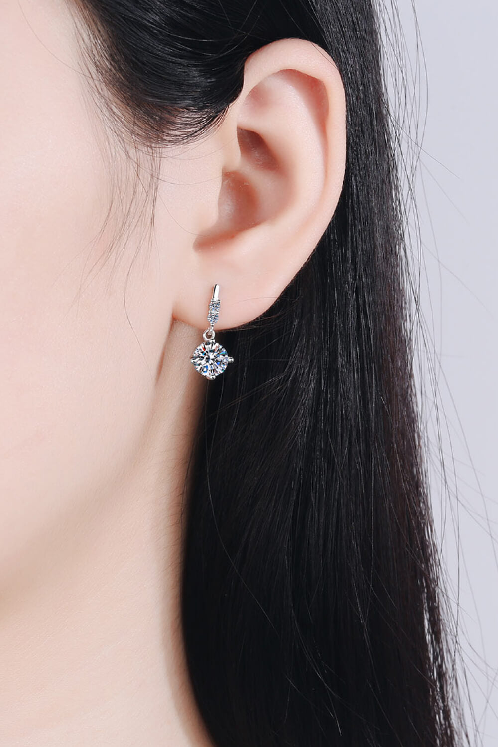 Radiant Romance Moissanite Drop Earrings