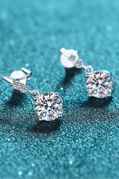 Radiant Romance Moissanite Drop Earrings