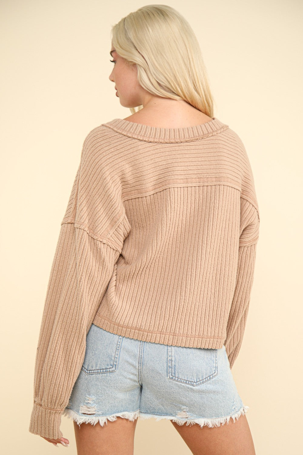 VERY J V-Neck Knit Top