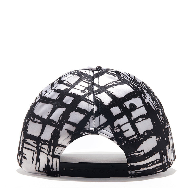 Urban Ink Black And White Mesh Graphic Style Cap