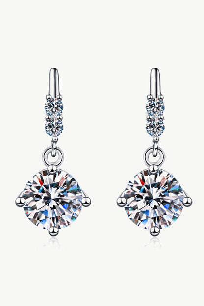 Radiant Romance Moissanite Drop Earrings