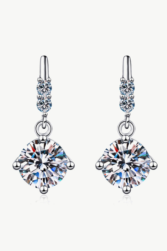 Radiant Romance Moissanite Drop Earrings