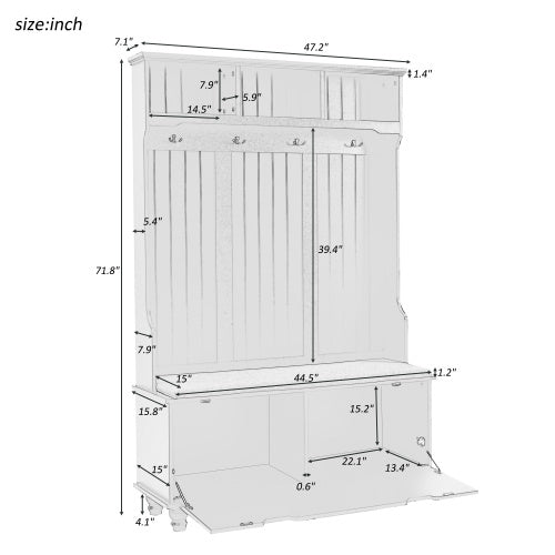 4-in-1 Entrance Bench