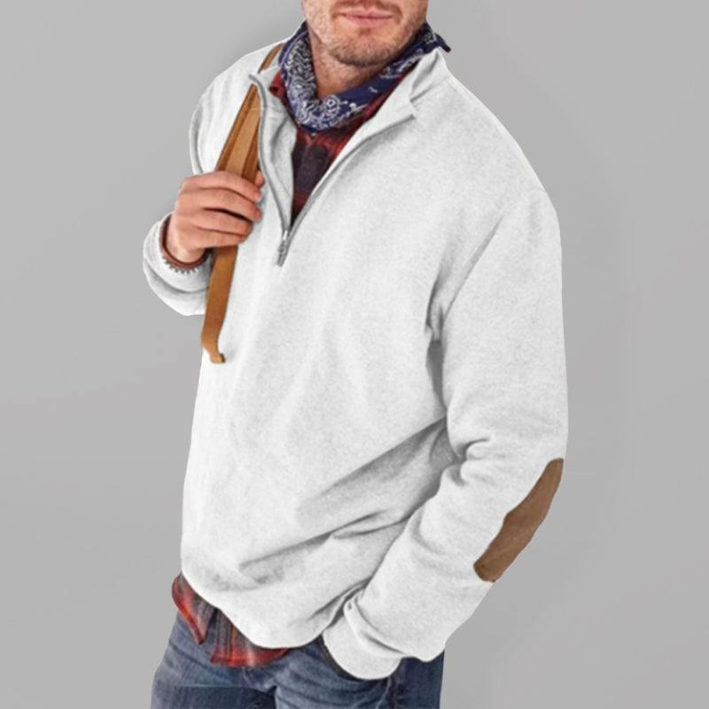 Urban Casual Half Zip Pullover Sweatshirt